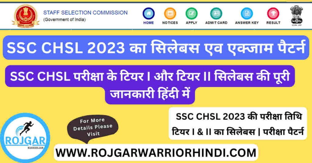 SSC CHSL Syllabus 2023 in Hindi