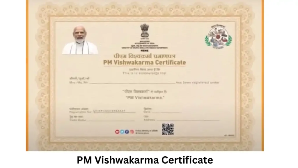 PM Vishwakarma Certificate